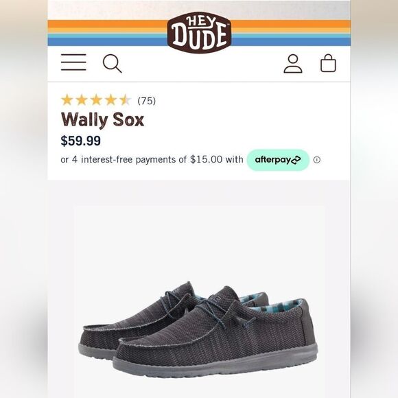 Hey Dude Wally Sox - Charcoal